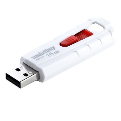 Флэш накопитель USB 16 Гб Smart Buy IRON 3.0 (white/red)