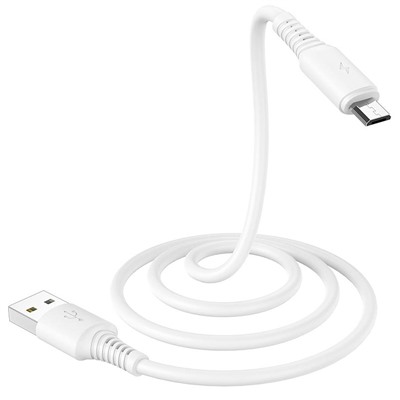 Кабель USB - micro USB Borofone BX47 Coolway (повр. уп)  100см 2,4A  (white)