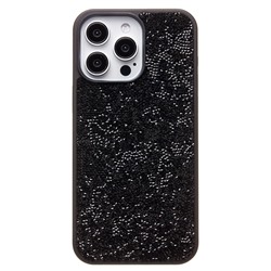 Чехол-накладка - PC071 POSH SHINE для "Apple iPhone 15 Pro Max" россыпь кристаллов (black) (226898)