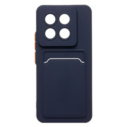 Чехол-накладка - SC337 с картхолдером для "Xiaomi 14 Pro" (dark blue) (228830)