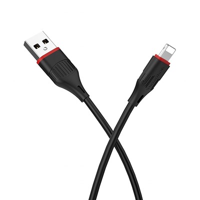 Кабель USB - Apple lightning Borofone BX17  100см 2,4A  (black)