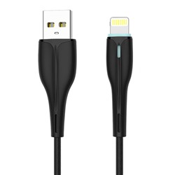 Кабель USB - Apple lightning SKYDOLPHIN S48L (повр. уп)  100см 3A  (black)