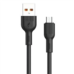 Кабель USB - micro USB SKYDOLPHIN S03V (повр.уп)  100см 3A  (black)