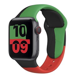 Ремешок - ApW Apple Watch 42/44/45мм силикон на кнопке (005) (multicolor)