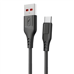 Кабель USB - Type-C SKYDOLPHIN S61T (повр.уп.)  100см 2,4A  (black)