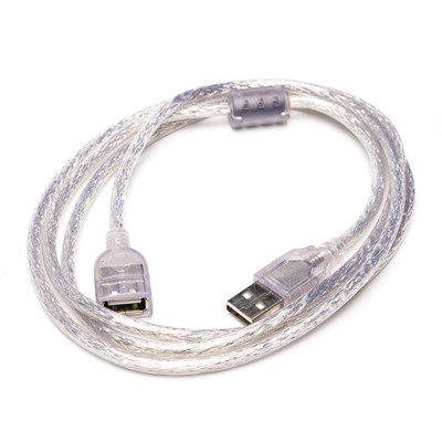 Кабель-удлинитель USB Glossar  150см 1,5A  (silver)