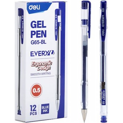 Ручка гелевая EveryU EG65-BL 0.5мм синяя (1872835) Deli