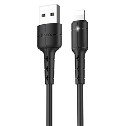 Кабель USB - Apple lightning Hoco X30 Star  120см 2A  (black)