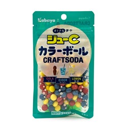 Карамель ассорти вкусов газированных напитков Joue C Color Ball Craft Soda Kabaya, Япония, 45 г Акция