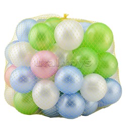 Набор шаров 50 шт (перламутр - розовый, голубой, белый, зелёный)