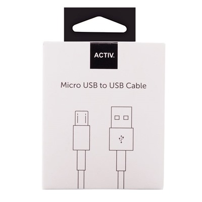 Кабель USB - micro USB Activ Clean Line  100см 1,5A  (white)