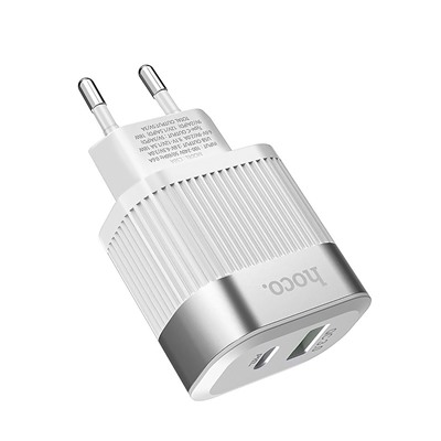 Адаптер Сетевой Hoco C58A Prominent PD QC3.0 USB/Type-C 3A/20W (white)