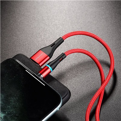 Кабель USB - Apple lightning Borofone BU16  120см 2,4A  (red)