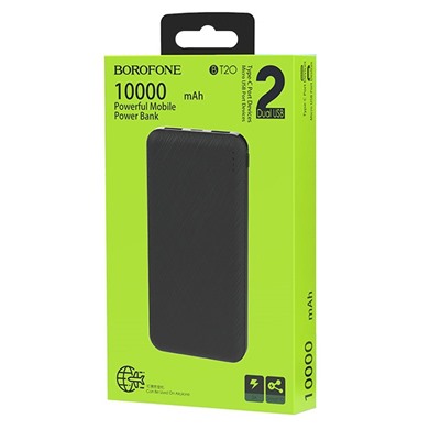 Внешний аккумулятор Borofone BT20 10 000mAh Micro USB/USB Type-C (black)