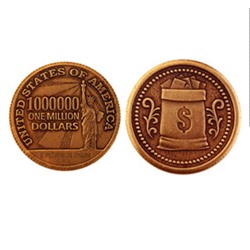 Монета 1 МИЛЛИОН ДОЛЛАРОВ d30мм