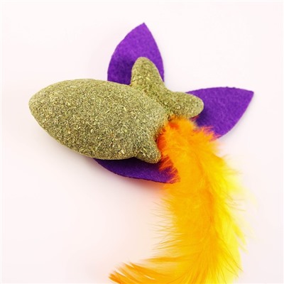 Игрушка для кошек «Радужная рыбка» из кошачьей мяты, 7,5 х 1,5 см