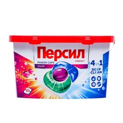 Капсулы для стирки Персил Power Caps Color 4 in1, 21 шт.