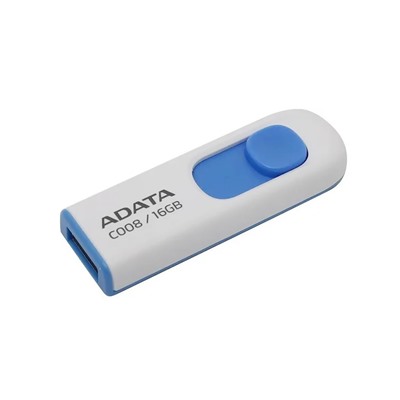 Флэш накопитель USB 16 Гб A-Data C008 (white/blue)