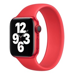 Ремешок - ApW15 монобраслет Apple Watch 38/40/41мм (160мм) силикон (red)
