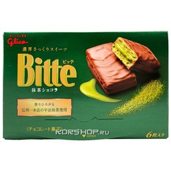Печенье со вкусом Матча в шоколаде Bitte Glico, Япония, 120 г Акция