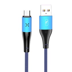 Кабель USB - micro USB SKYDOLPHIN S49V  100см 3A  (blue)