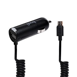 ЗУ Автомобильное с кабелем budi M8J186M USB/micro USB/5V/2.4A (black)
