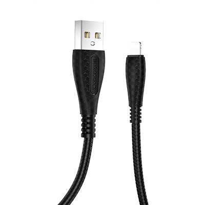 Кабель USB - Apple lightning Borofone BX38 Cool  100см 2,4A  (black)