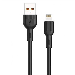 Кабель USB - Apple lightning SKYDOLPHIN S03L (повр. уп)  100см 3A  (black)