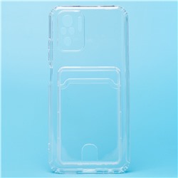 Чехол-накладка - SC276 с картхолдером для "Xiaomi Redmi Note 10/Redmi Note 10S" (transparent) (210435)