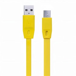 Кабель USB - micro USB Brera Black Diamond (повр.уп)  100см 1,5A  (yellow)