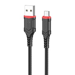 Кабель USB - micro USB Borofone BX67 (повр. уп)  100см 2,4A  (black)