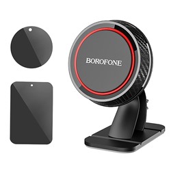 Держатель автомобильный Borofone магнитный BH13 (повр. уп.) на приборную панель (black/red)