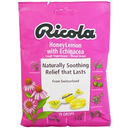 Ricola, HoneyLemon, средство от кашля с эхинацеей, 19 драже
