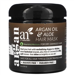 Artnaturals, маска для волос с аргановым маслом и алоэ, 226 г (8 унций)
