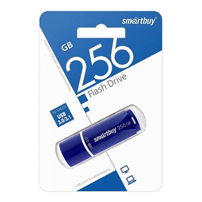 Флэш накопитель USB 256 Гб Smart Buy Crown 3.0 (blue)