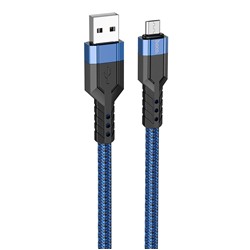 Кабель USB - micro USB Hoco U110  120см 2,4A  (blue)