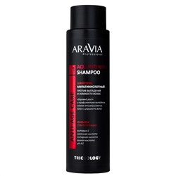 398693 ARAVIA Professional Шампунь мультикислотный против выпадения и ломкости волос acid intensive shampoo, 420 мл