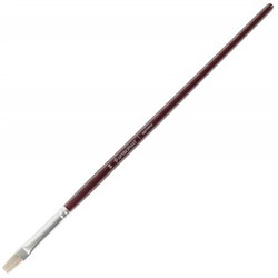 Кисть щетина художественная № 8 плоская AF15-012-08 длинная ручка, пропитанная лаком ARTформат