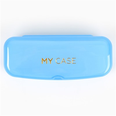 Футляр для очков My case, голубой, 15,5 х 5,2 х 3,5 см