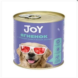 Влажный корм JOY беззерновой влажный для собак средних и крупных пород, ягненок 340 гр.
