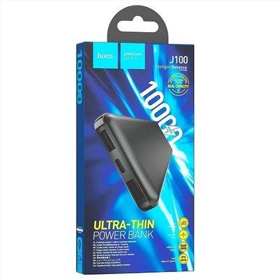 Внешний аккумулятор Hoco J100 10000mAh Micro USB/Type-C (black)