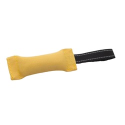 Игрушка-кусалка из шланга длина 17 см,ширина 6 см, желтая