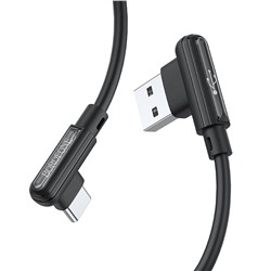 Кабель USB - Type-C Borofone BX58 Lucky (повр. уп)  100см 3A  (black)