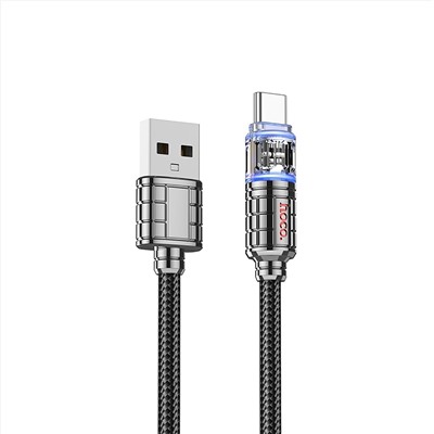 Кабель USB - Type-C Hoco U122  120см 3A  (black)