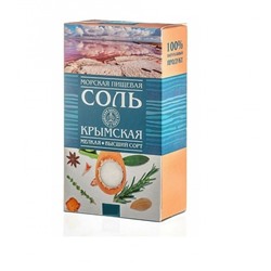 Крымская Морская соль ПИЩЕВАЯ - 1 кг (МЕЛКИЙ кристалл) коробка