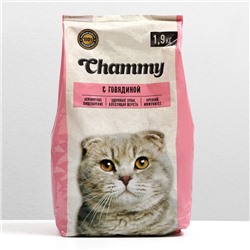 Сухой корм Chammy для кошек, говядина, 1,9 кг