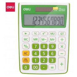 Калькулятор 12 разрядов E1238/GRN 104,5х27,4х145,1 мм зеленый (1189223) Deli