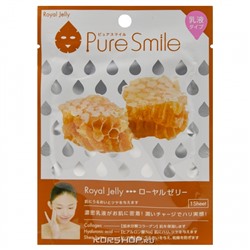 Маска для лица с молочным лосьоном и маточным молочком Pure Smile Sun Smile, Япония, 27 мл Акция
