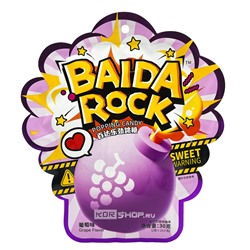 Карамель взрывная со вкусом винограда Popping Candy Baida Rock, Китай, 30 г Акция