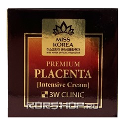 Крем для лица с плацентой Premium Placenta Age Repair Cream 3W Clinic, Корея, 50 мл Акция